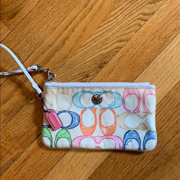 Coach scribble wristlet vintage - Picture 1 of 4